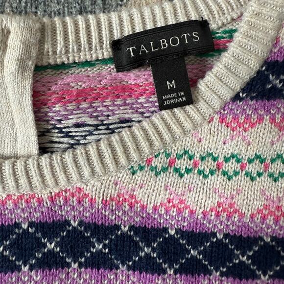Talbots Fair Isle Knit Sweater Medium - Picture 5 of 5